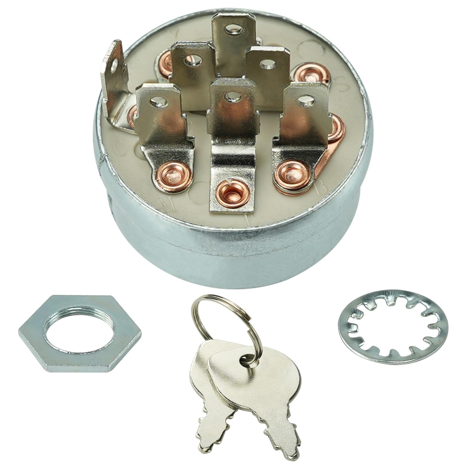 Adorish four-position ignition switch with seven terminals — smooth operation.
