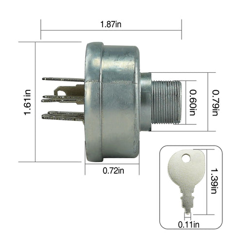 Adorish seven-prong ignition switch for secure connections.