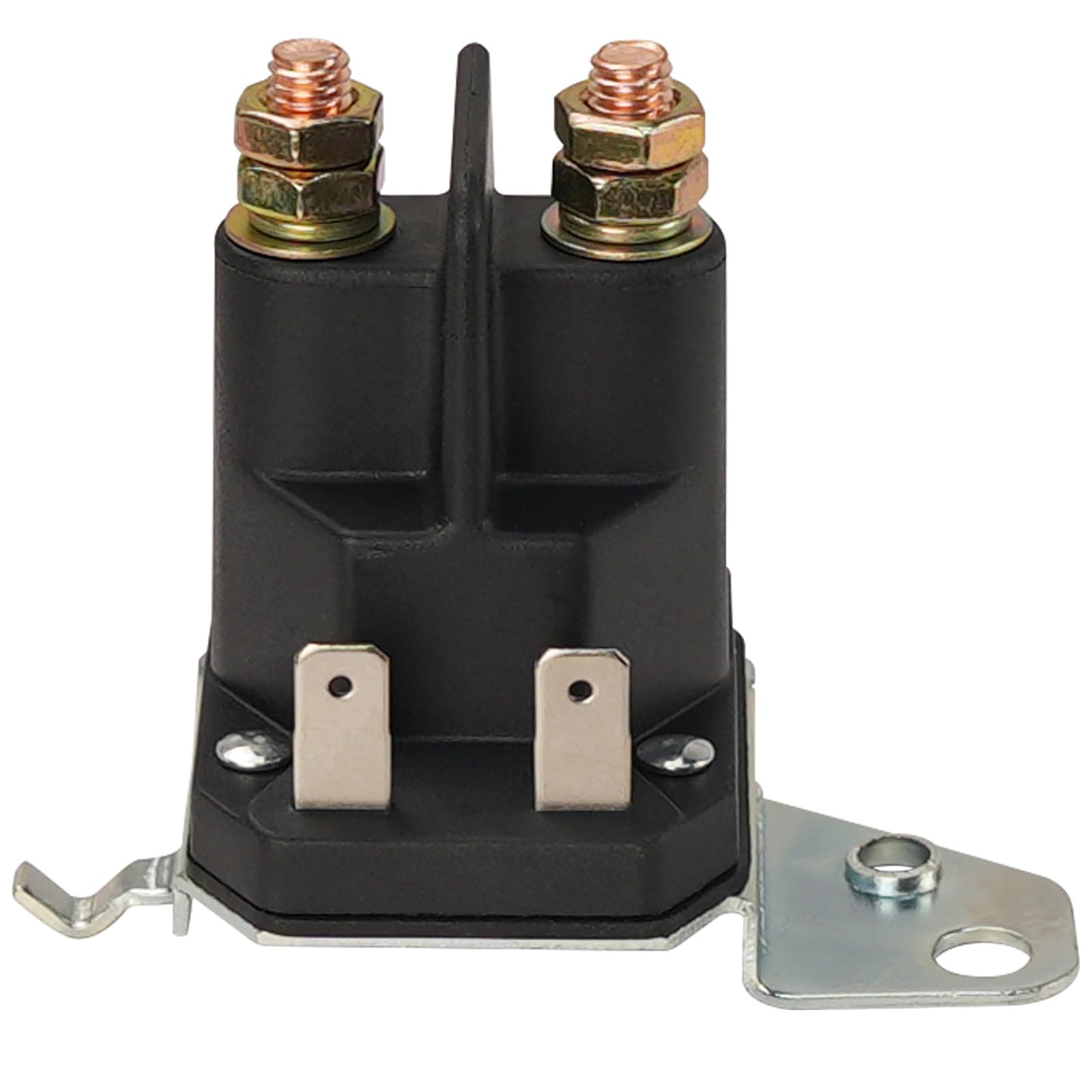 Adorish starter solenoid 12V 100A front view with four-terminal design.