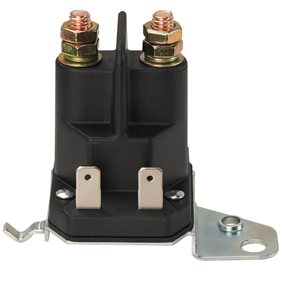 Adorish starter solenoid 12V 100A front view with four-terminal design.