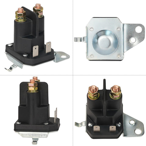 Adorish starter solenoid 12V 100A side view showing four-terminal base.