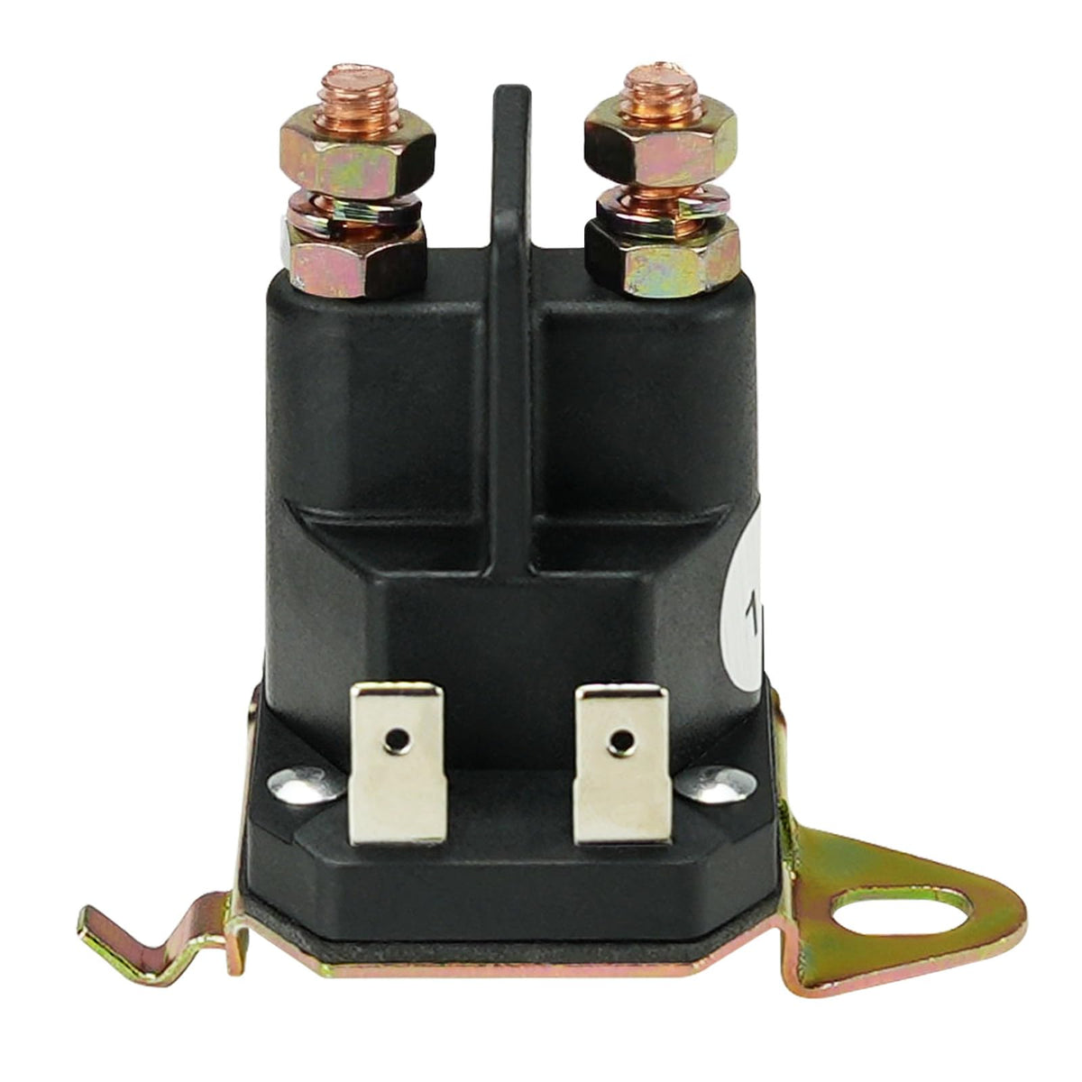 Adorish starter solenoid front view for Poulan Husqvarna with durable copper-cadmium contacts.