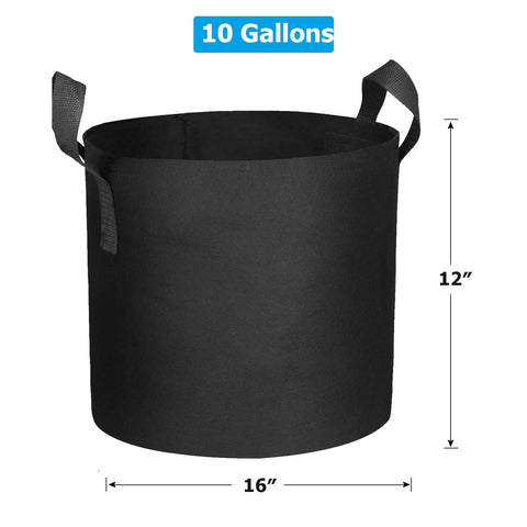 ADORMA grow bag reinforced handles for easy lifting.