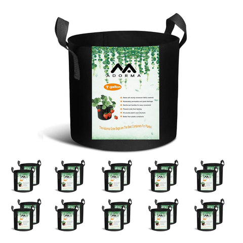 ADORMA 7-gallon grow bag with ample space for large vegetables.