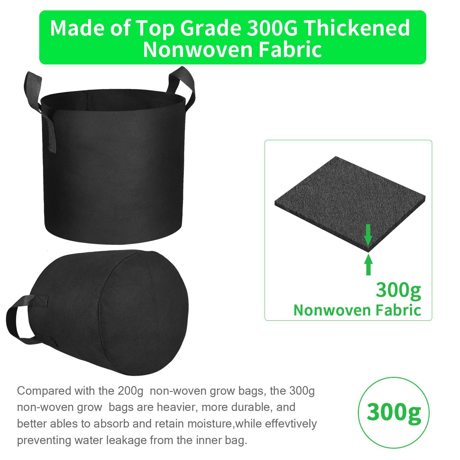 ADORMA large-capacity grow bag suitable for vegetables, flowers, and herbs.