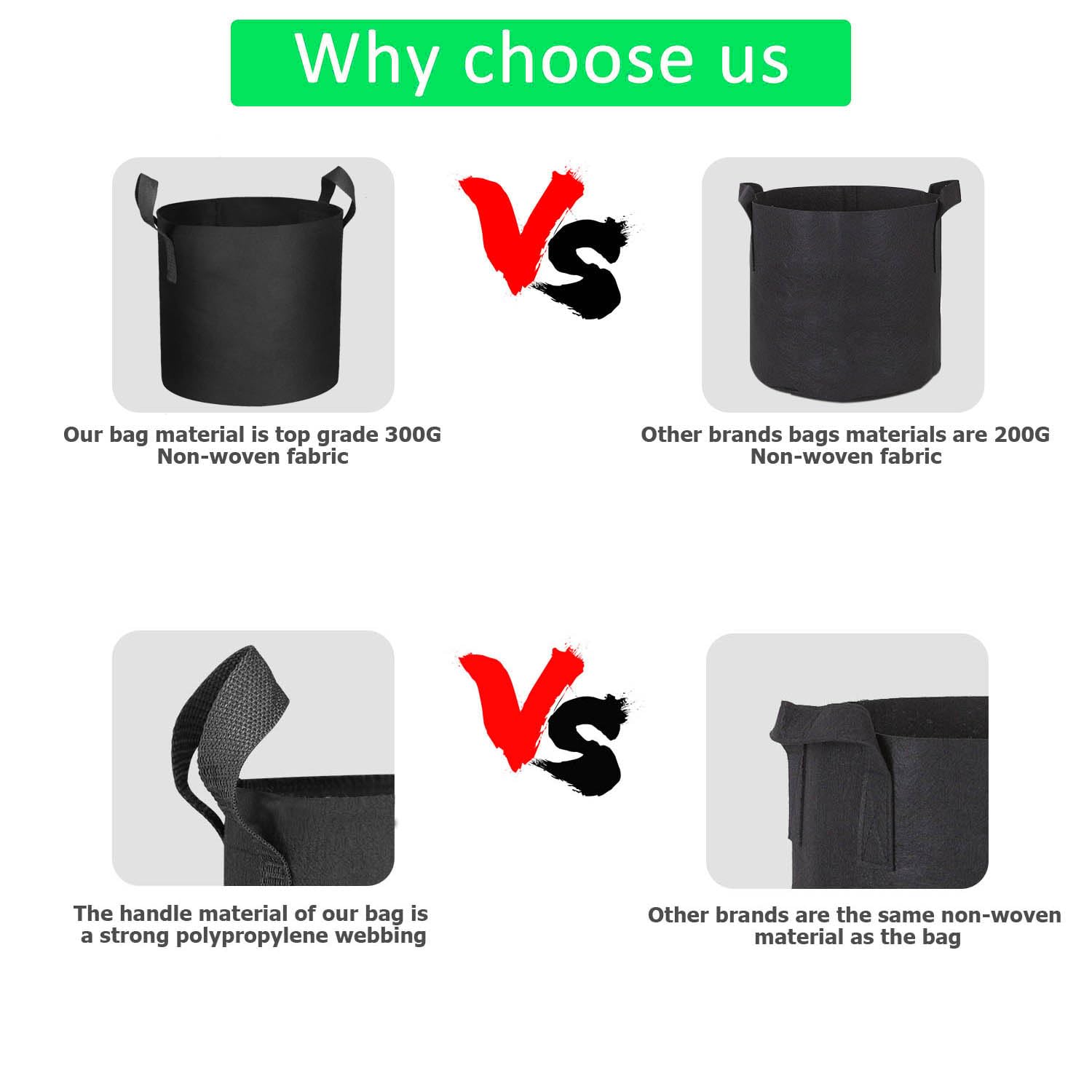 ADORMA multi-use grow bag is ideal for planters, containers, and garden beds.