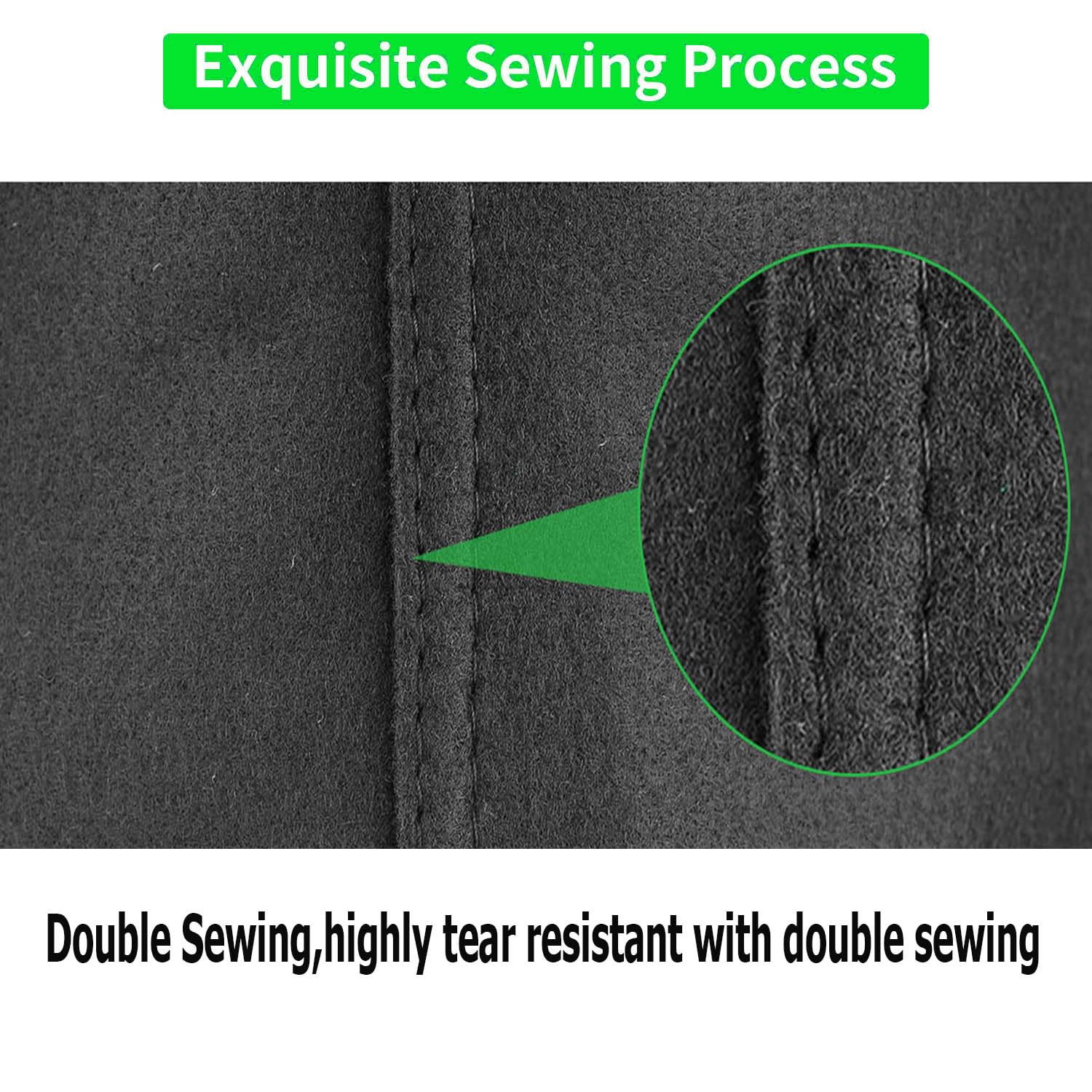ADORMA reinforced handle with X-stitch provides secure lifting and transport.