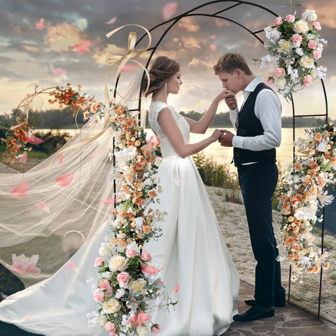 Adorox pumpkin archway adds festive fall decor and photo backdrops.