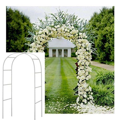 Durable white metal arch with powder-coated finish for any setting