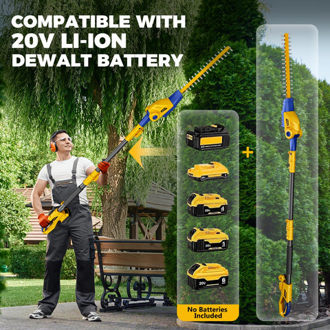 ADOTOCAM 16-inch dual blades hedge trimmer cutting thick branches smoothly