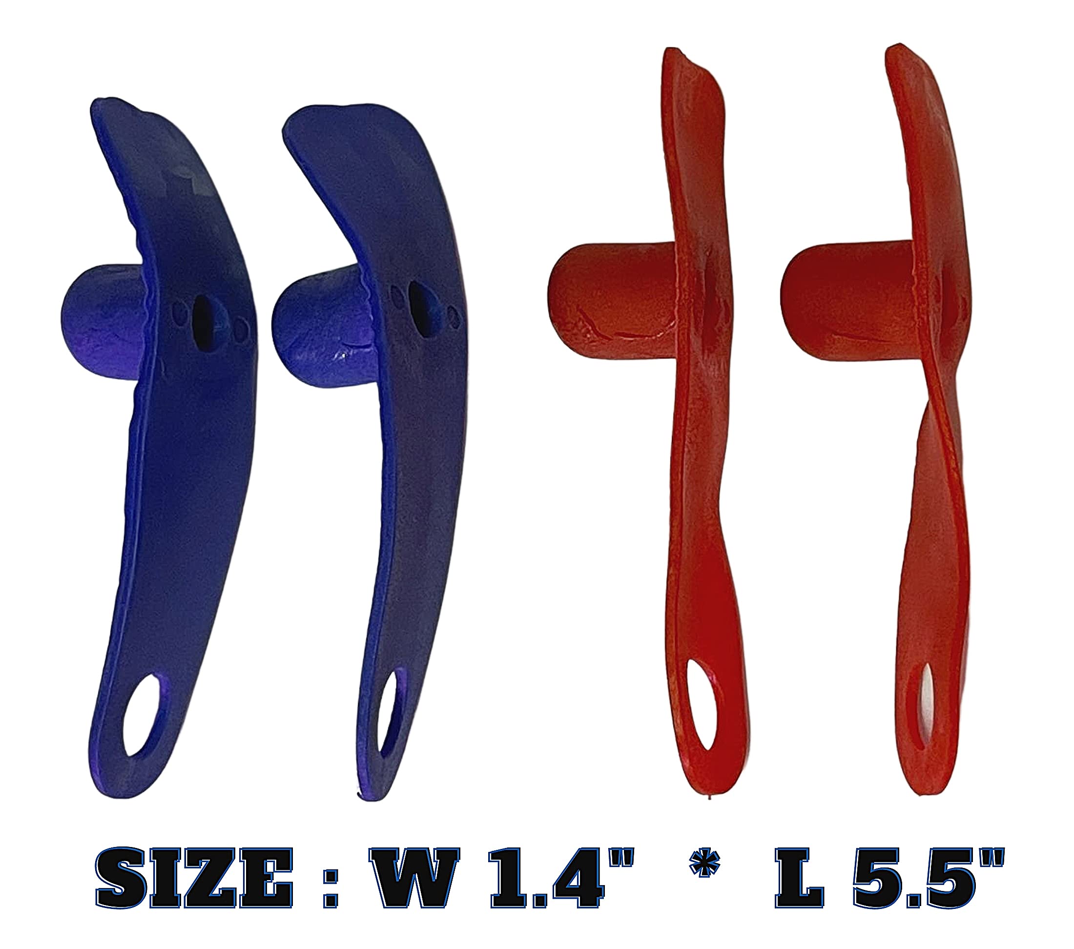 ADP R1 rooster booster mitt blue side view highlighting flexible material