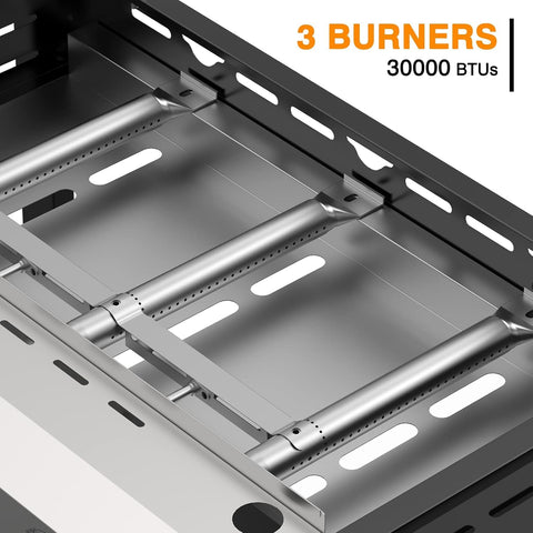ADREAK removable griddle top and grease cups simplify post-cook cleanup.