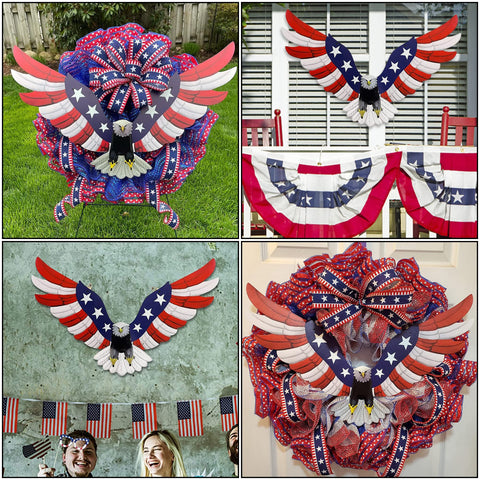 Adroiteet American Eagle flag-pattern decor for versatile patriotic display.