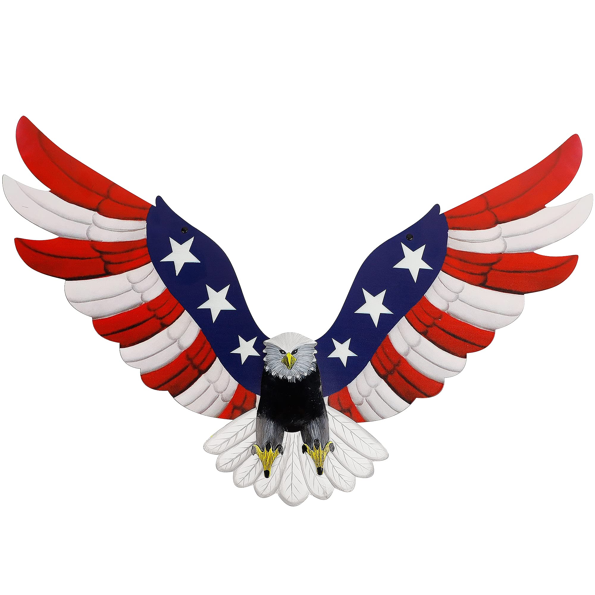 Adroiteet American Eagle flag wall art, durable outdoor-ready decor for patios and porches.