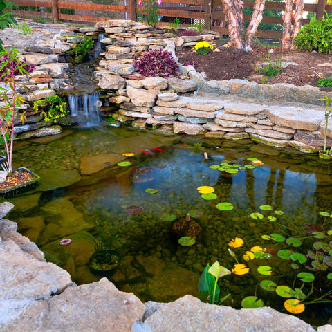 Adroiteet easy-install pond liner simplifies setup for irregular pond shapes.
