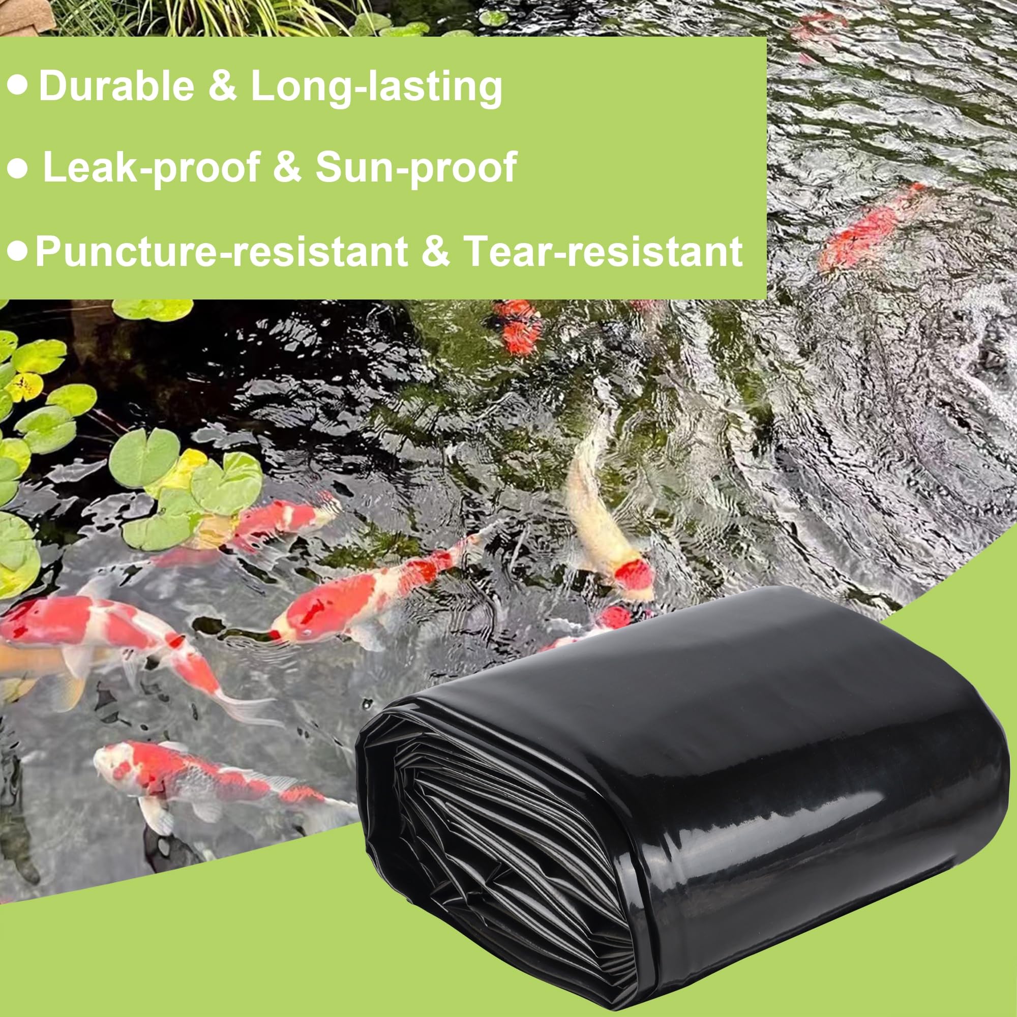 Adroiteet garden pond with waterfall and liner protection