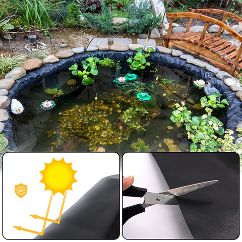 Adroiteet koi pond setup with reliable liner protection against soil contaminants.