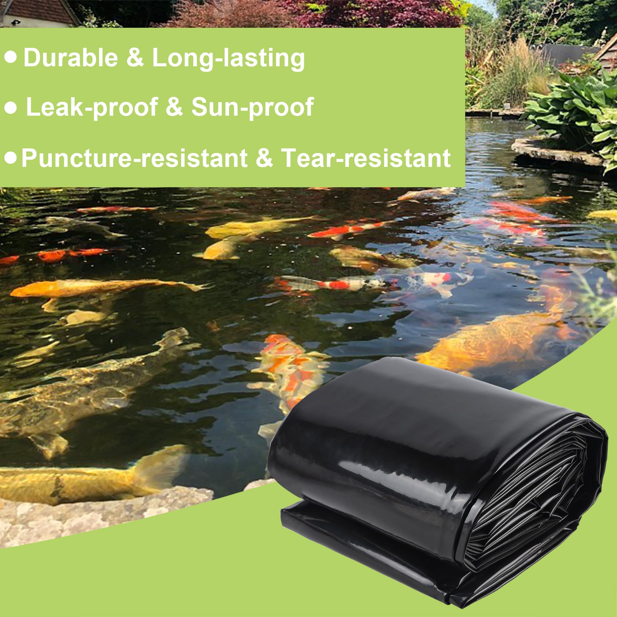 Adroiteet pond liner easy installation supports cleaner pond surfaces.