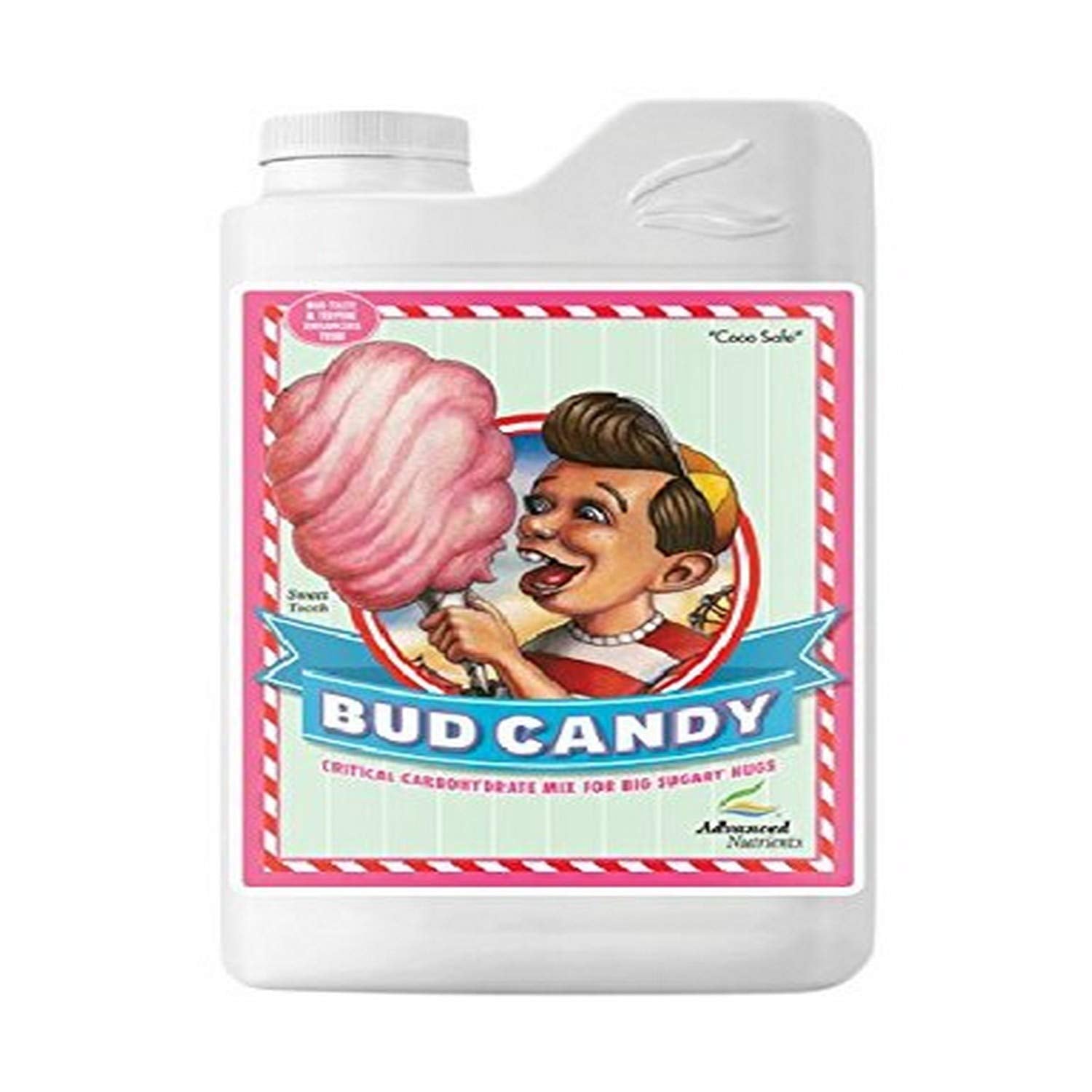 Advanced Nutrients Bud Candy bottle; supports stronger growth and blooming.