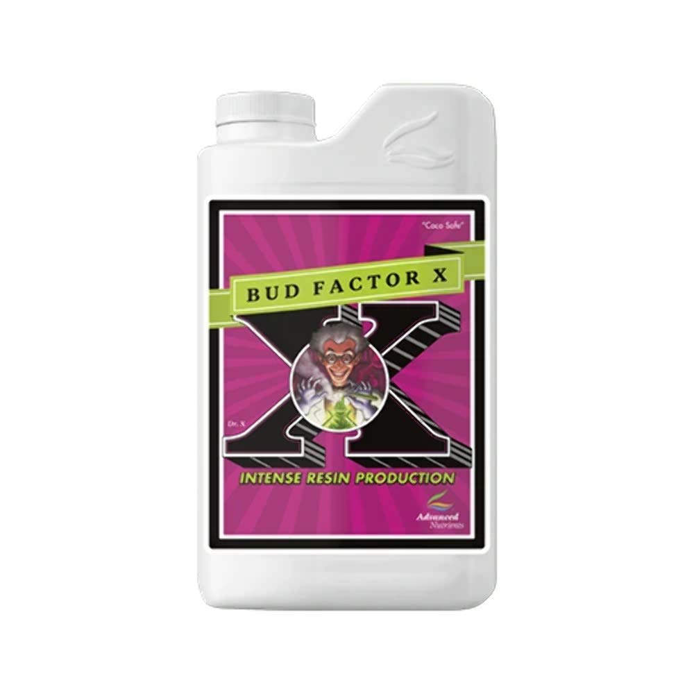 Advanced Nutrients Bud Factor X 1L bottle ready for bloom enhancement.
