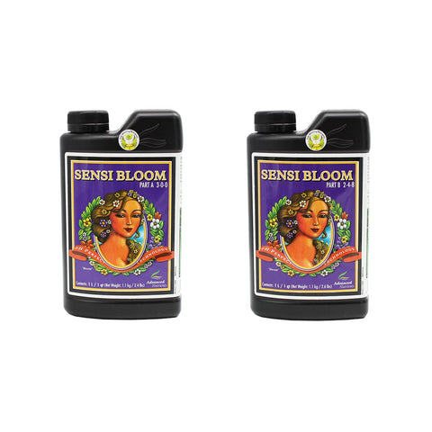 Advanced Nutrients Sensi Bloom Part A+B 2-pack 1L bottles support strong bloom development