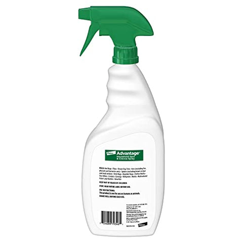 Advantage Spot & Crevice Spray in cabinet corners to reduce pests in hard-to-reach spots.
