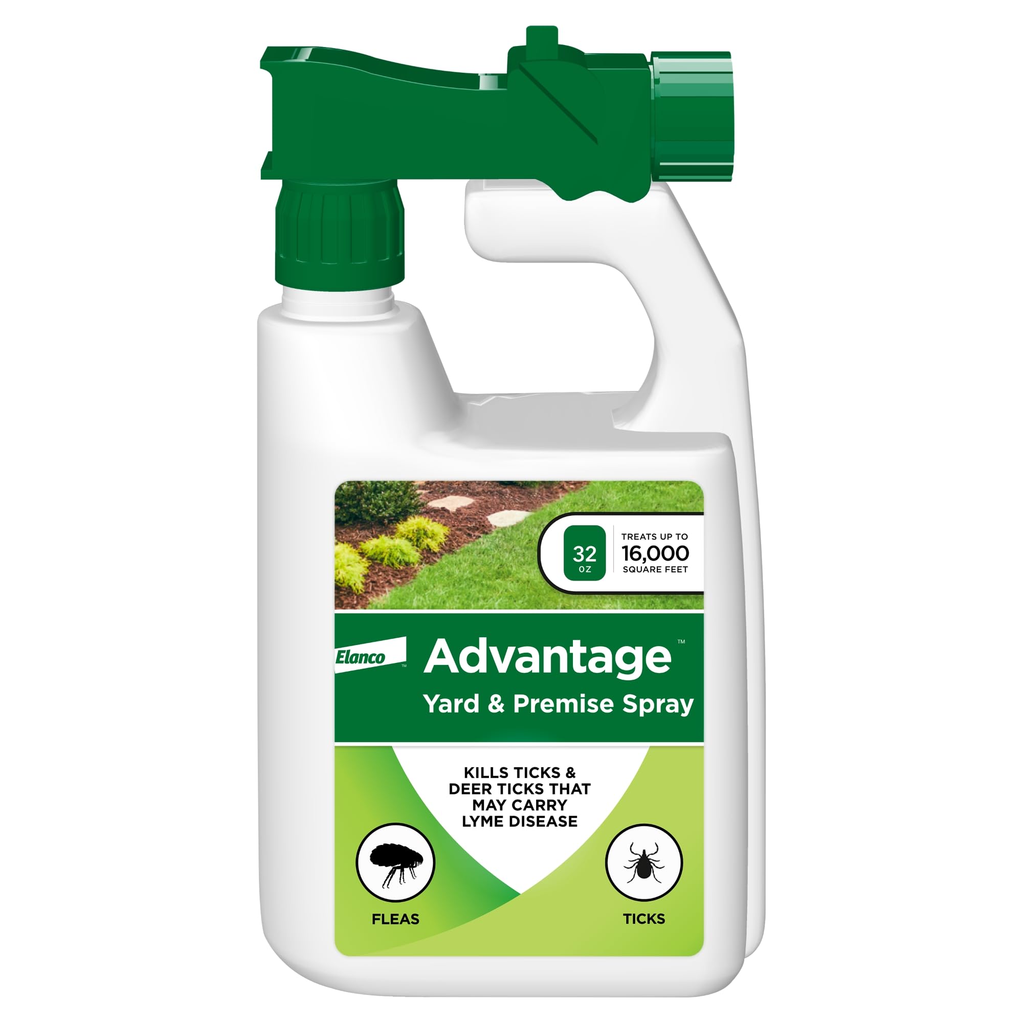 Advantage Yard & Premise Spray outdoors kills fleas and ticks in lawn.