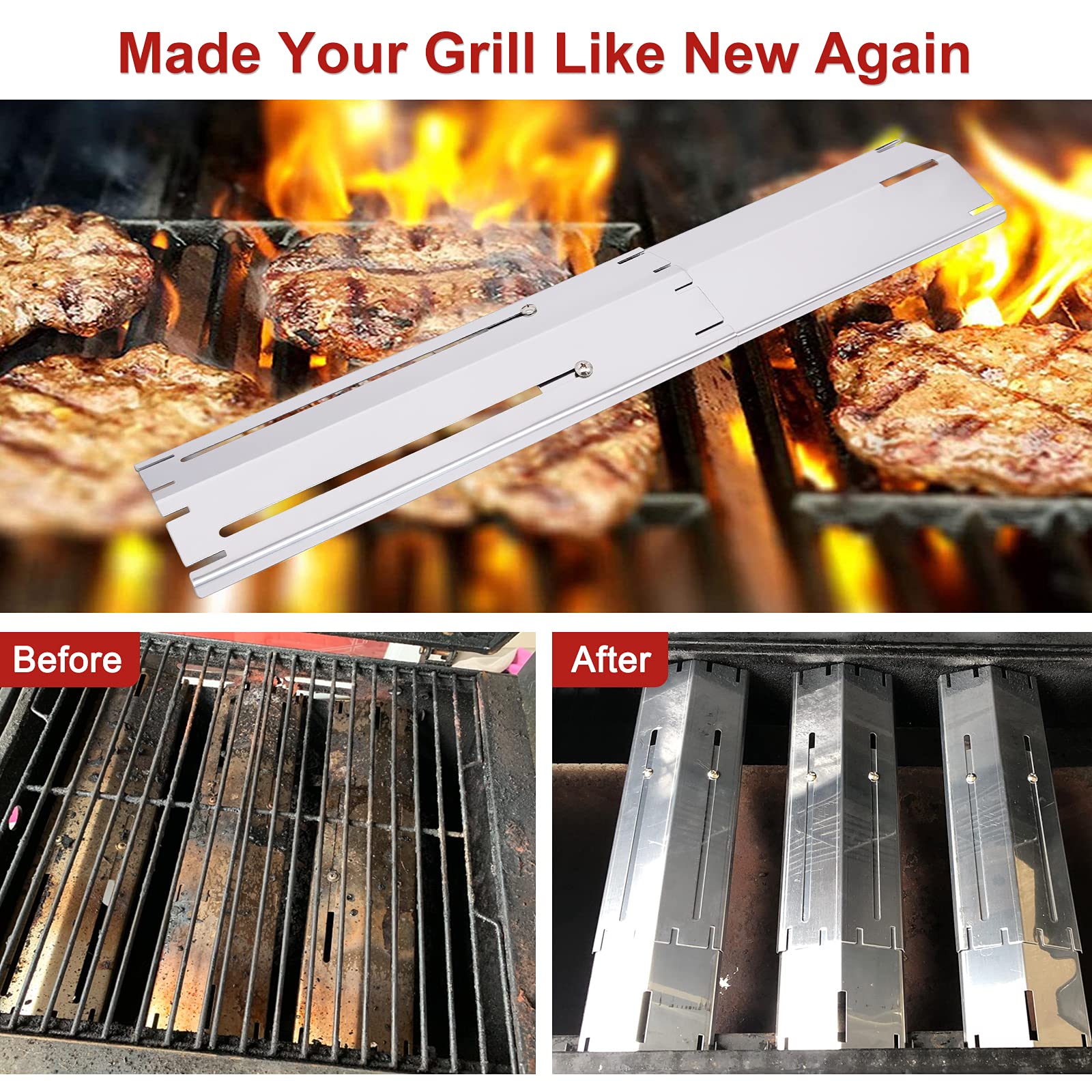 Adviace 3-pack replacement parts restore performance and like-new grilling experience.