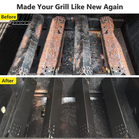 Adviace backyard barbecue setup with new heat shields.