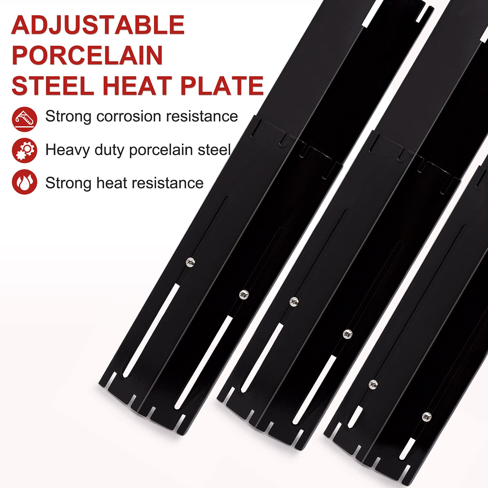 Adviace burner covers installed on a gas grill for longer life