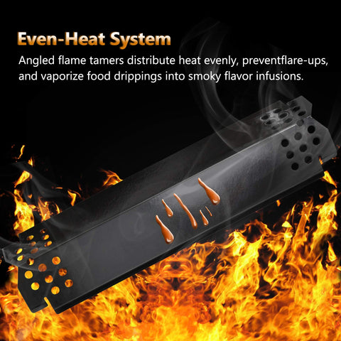Adviace porcelain steel shields protect burners and extend life.