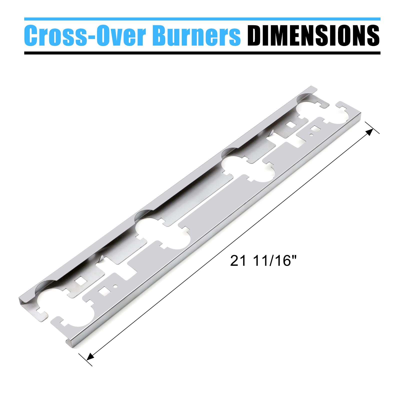 Adviace crossover tubes measuring 21 11/16 inches designed for compatible Broil King grills