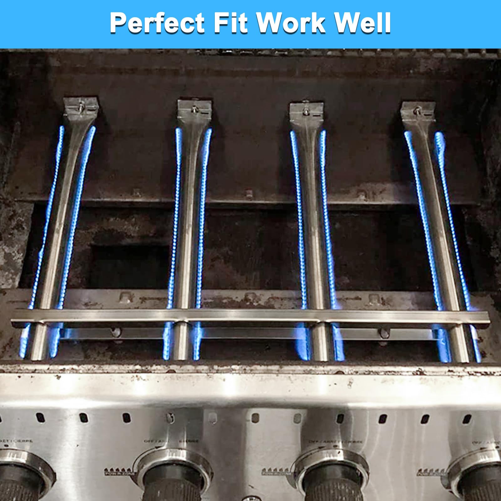 Adviace stainless steel crossover tubes compatible with Regal 490 for even heat distribution