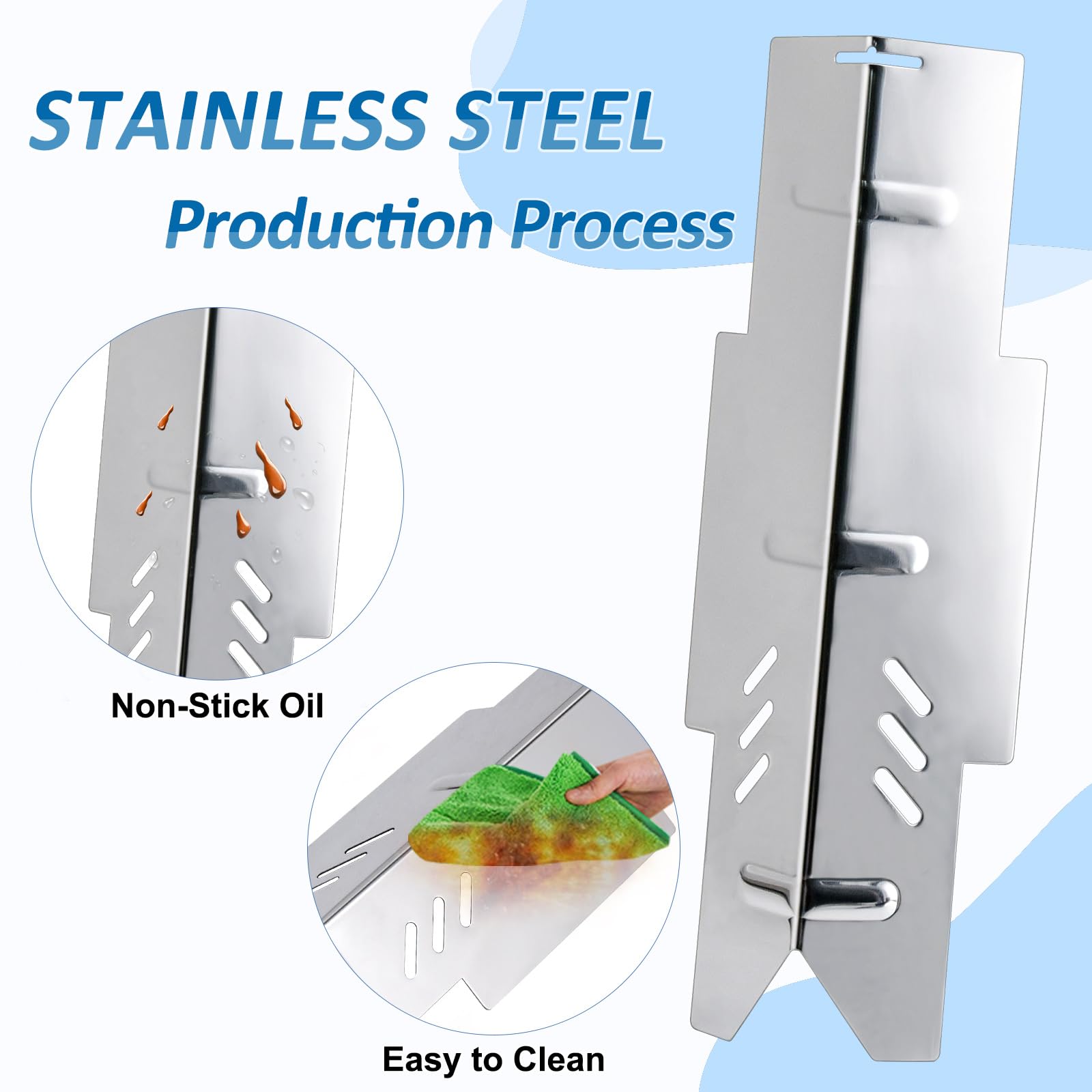 Adviace Dyna-Glo DGF350CSP stainless steel heat tents are durable and easy to clean.