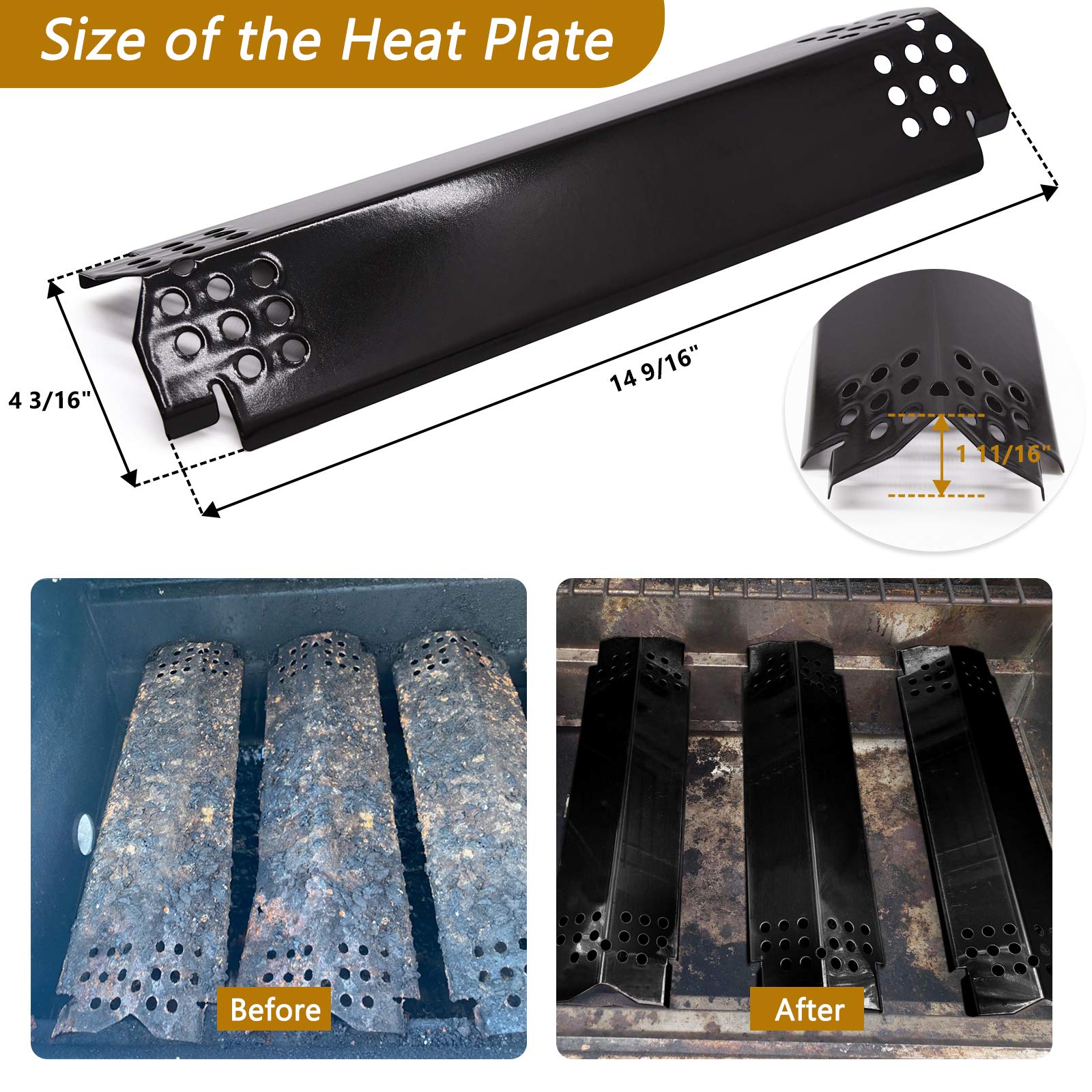 Adviace 4-pack flame tamers restore grill performance quickly.