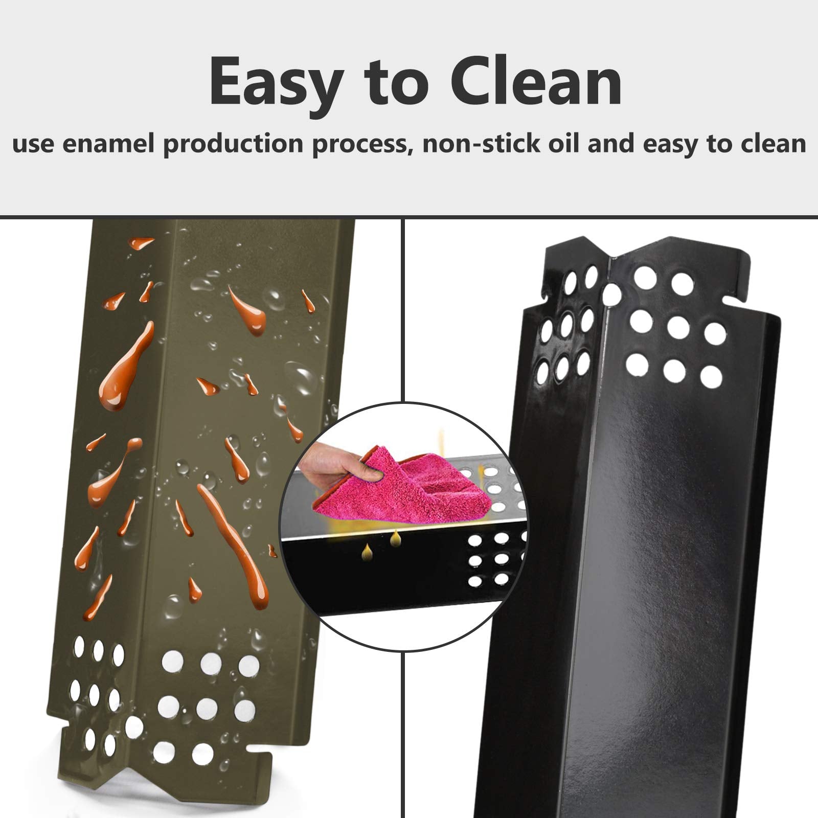 Adviace enamel surface cleans quickly after grilling.