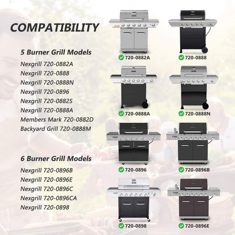 Adviace flame tamers 720-0896b fit for Nexgrill models
