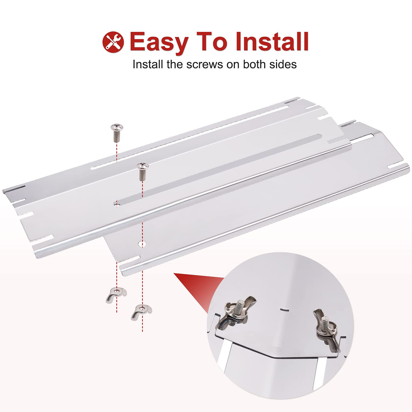 Adviace heat deflectors promote even heat across the grate.