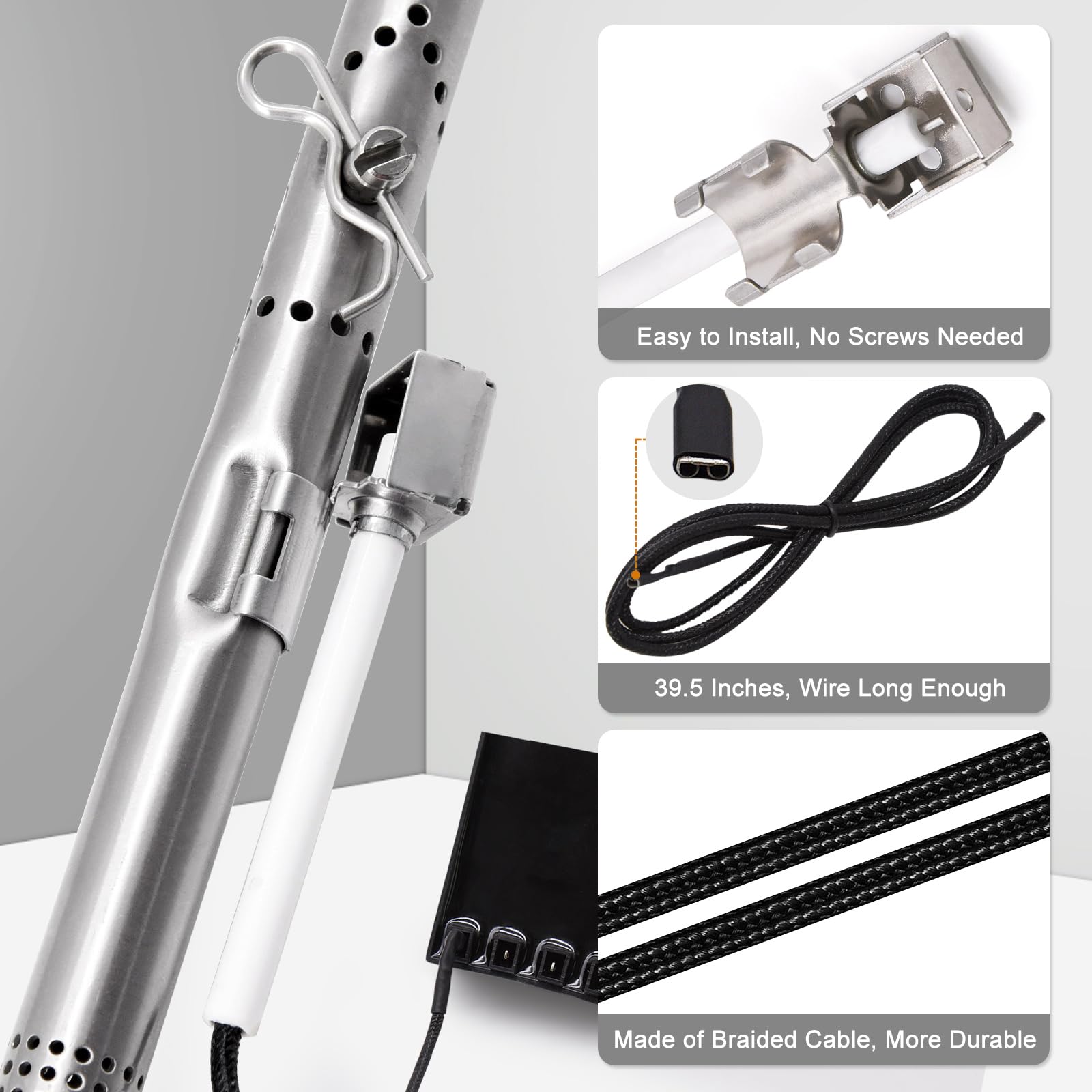 Adviace installation guide for Charbroil repair kit demonstrates simple setup steps