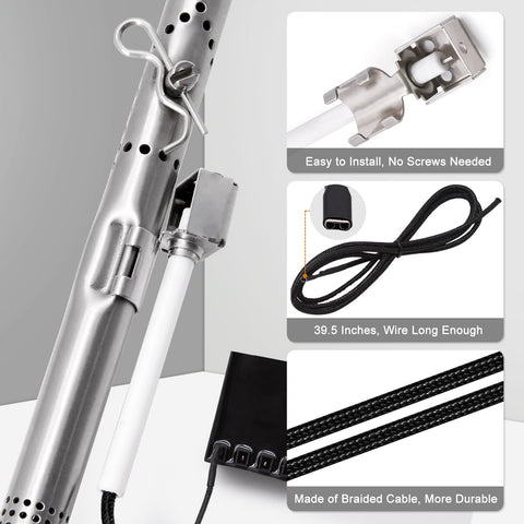 Adviace installation guide for Charbroil repair kit demonstrates simple setup steps