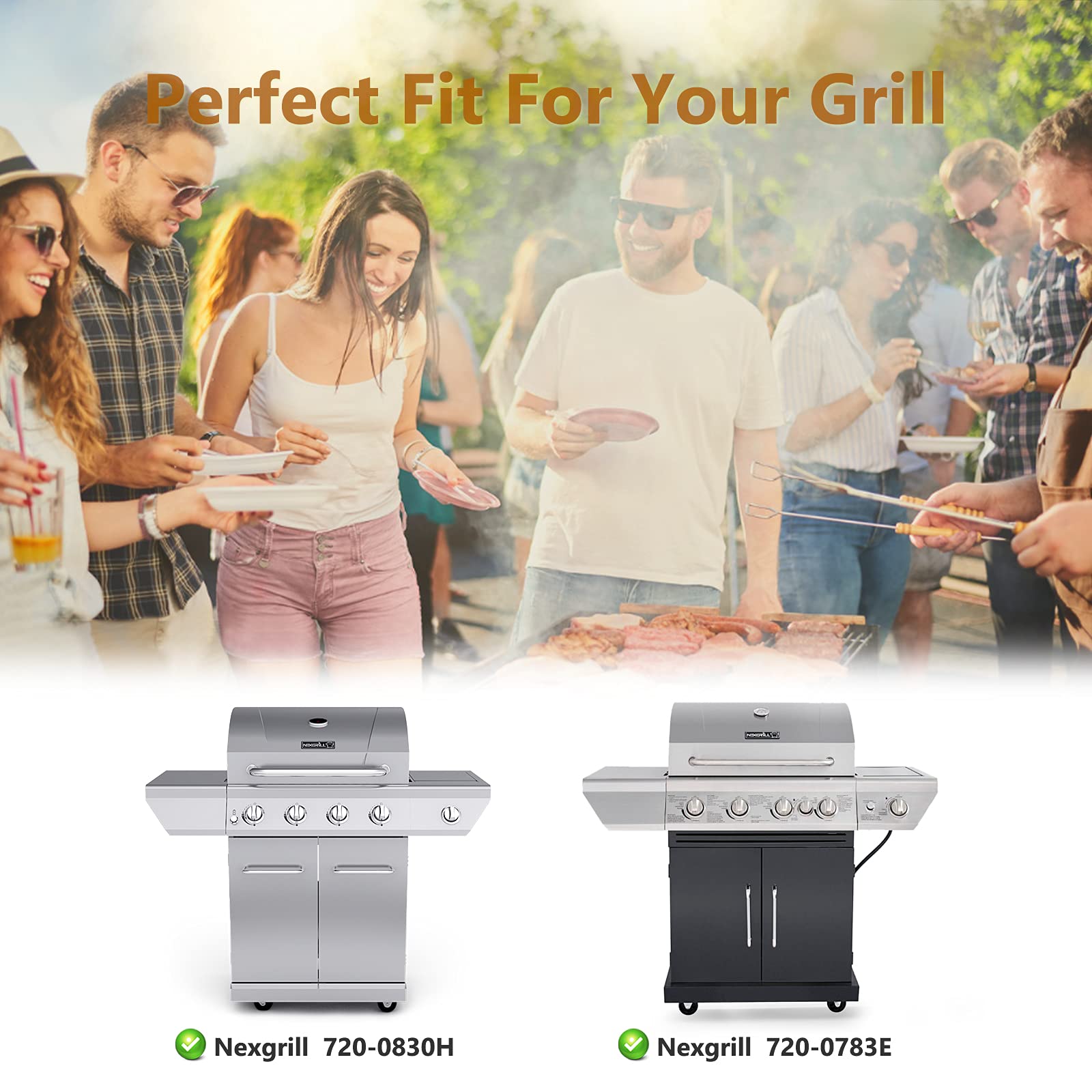 Adviace Nexgrill 720-0830H heat plates assembly in stainless steel for even heat