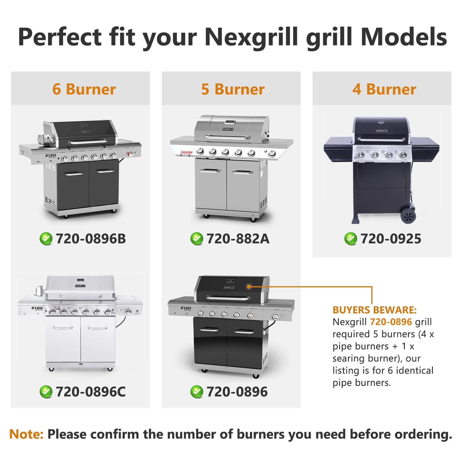 Adviace Nexgrill 720-0896B flame tamers reducing flare ups for steadier flames