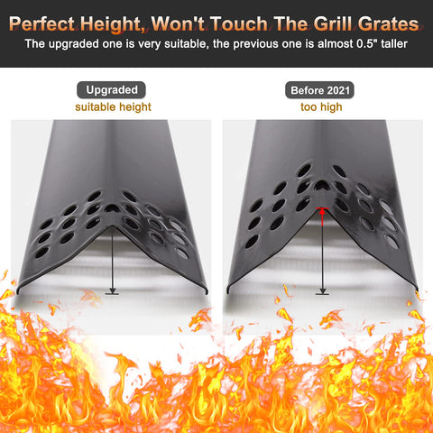 Adviace porcelain enamel heat shields pack renews grill appearance and performance