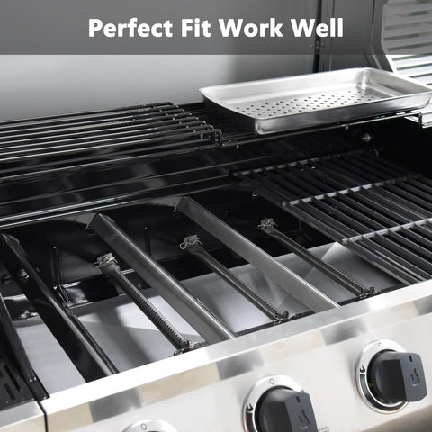 Adviace carry-over tubes for Charbroil extend grill life and steady heat