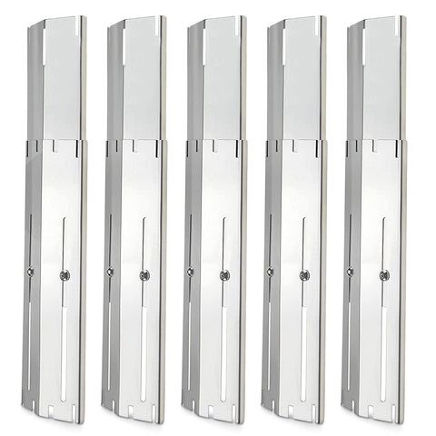 Adviace universal heat plates, adjustable, help even heat distribution across compatible gas grills.
