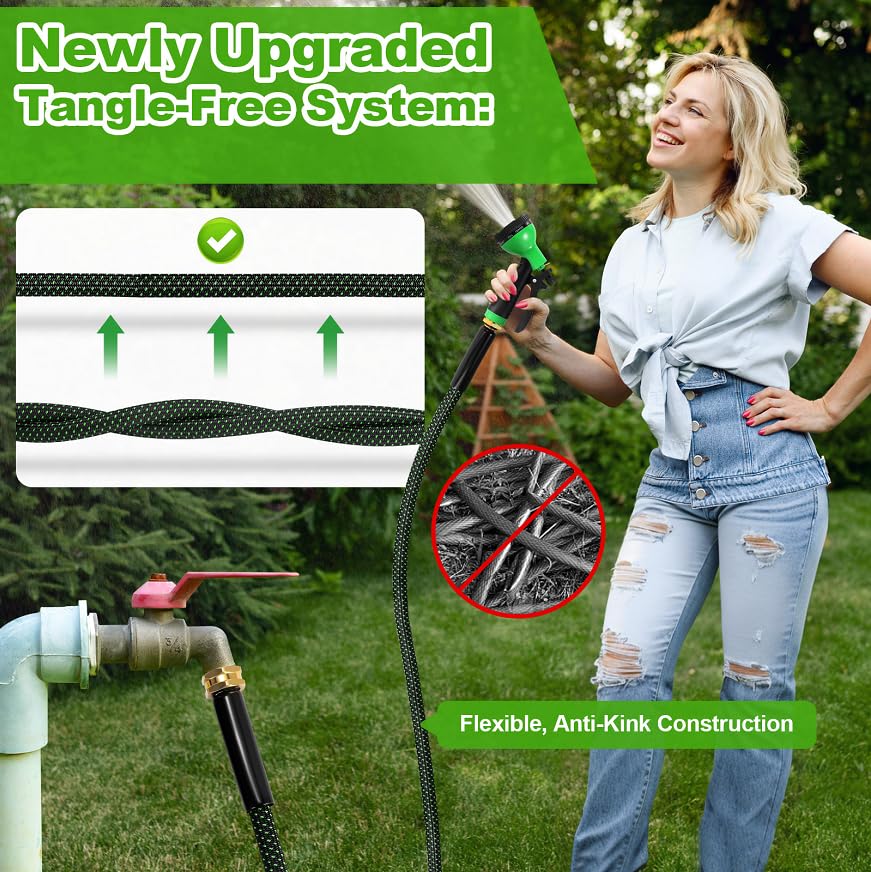 Advinski kink-free design keeps water flowing smoothly, reducing interruptions during garden chores.