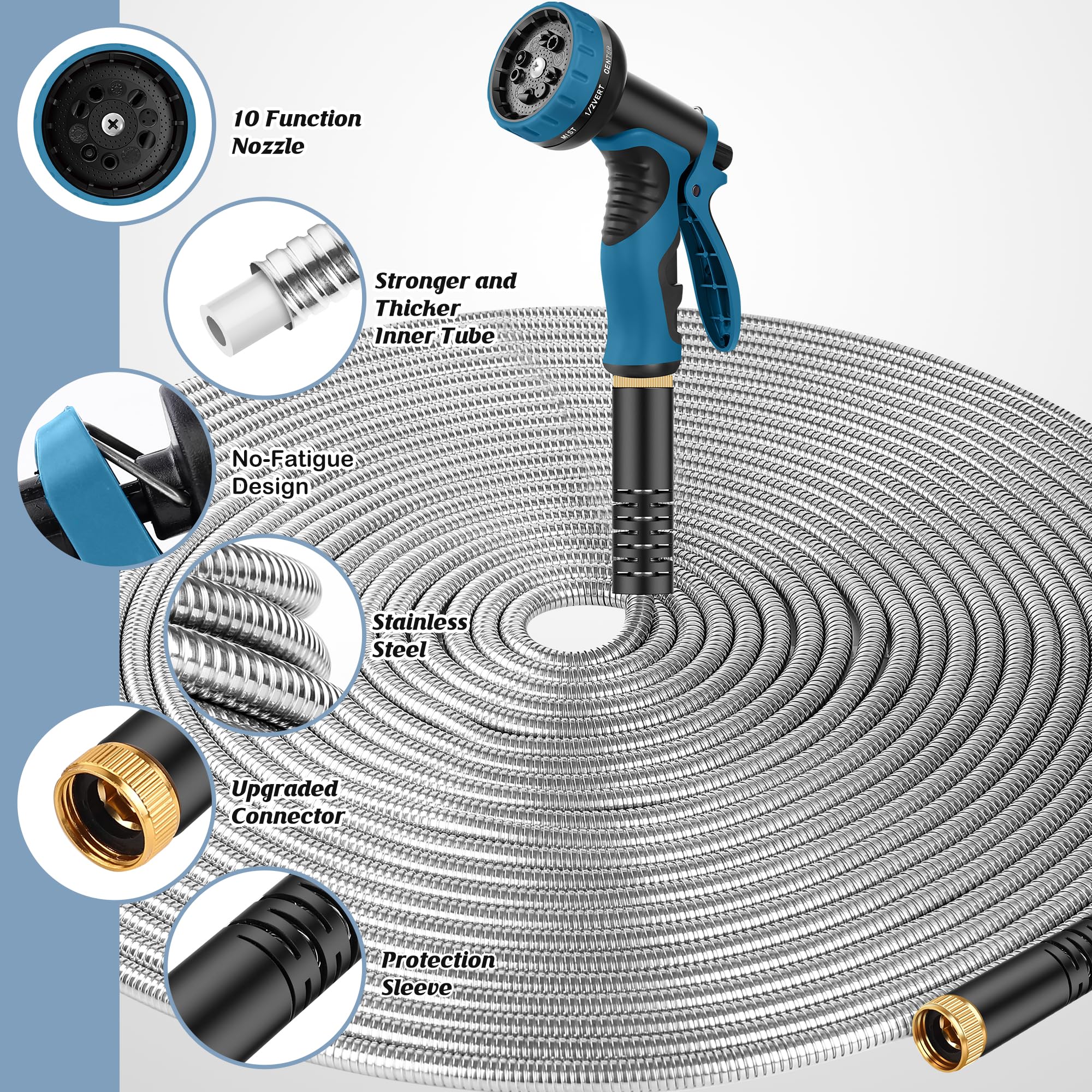 Advinski 10-function nozzle ready for versatile garden tasks.