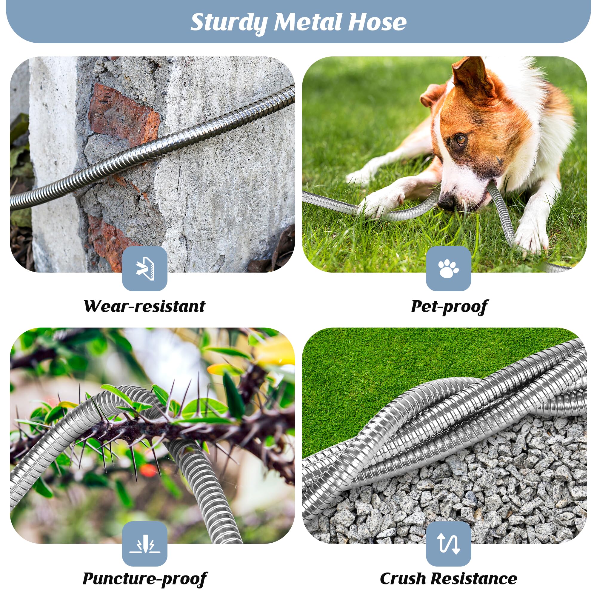 Advinski puncture-proof, pet-proof hose withstands outdoor use.