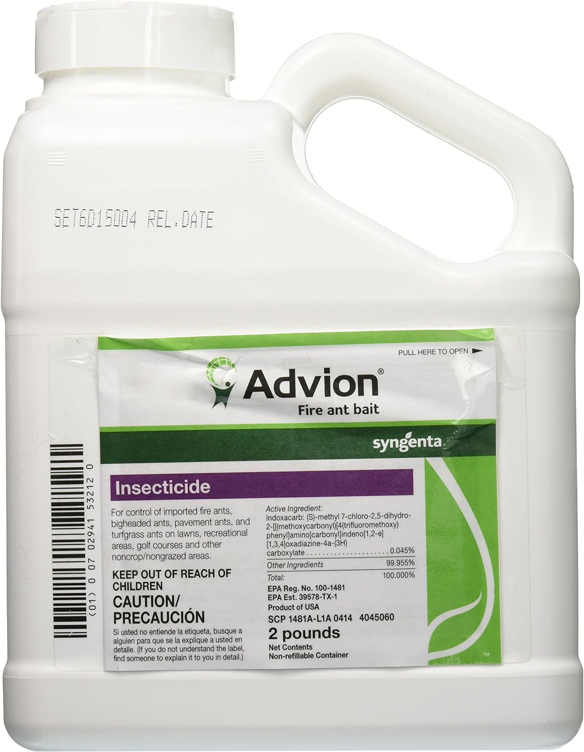 Advion Fire Ant Bait bottle pour shows quick outdoor control.
