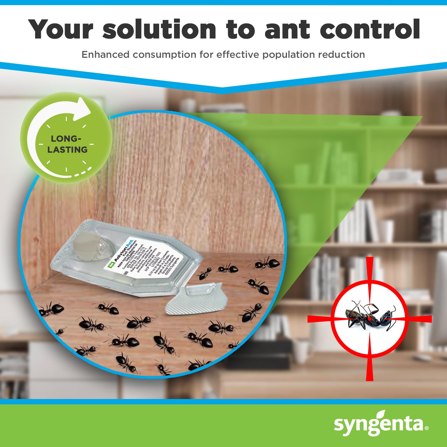Advion ant bait station suitable for indoor and outdoor placements